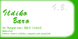 ildiko baro business card